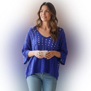 Royal Blue V-Neck Sweater